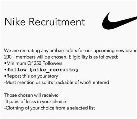 nike official promotion instagram fake|Fake Nike Influencer Recruitment Scam Goes Viral .